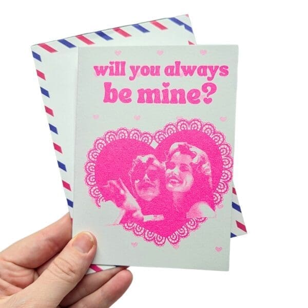 thelma louise Galentine's card and envelope