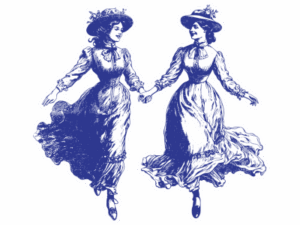 two women dancing at the best english storytelling comedy night for women in switzerland